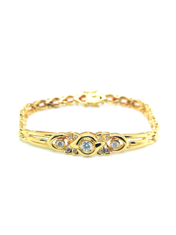 20K Yellow Gold Diamond Bracelet