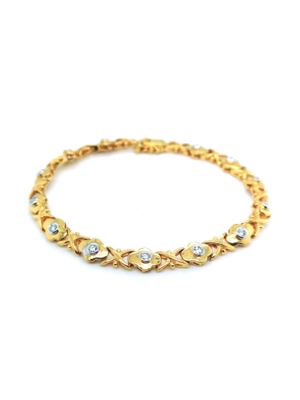 20K Yellow Gold Diamond Bracelet