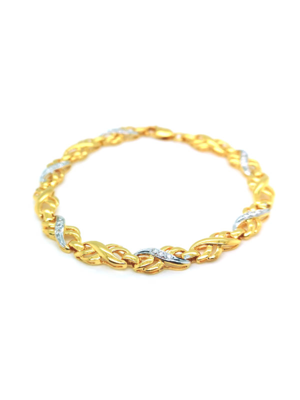 22K Yellow Gold Diamond Bracelet