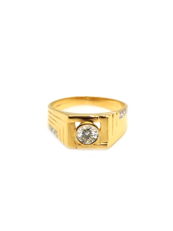 20K Yellow Gold Diamond Ring