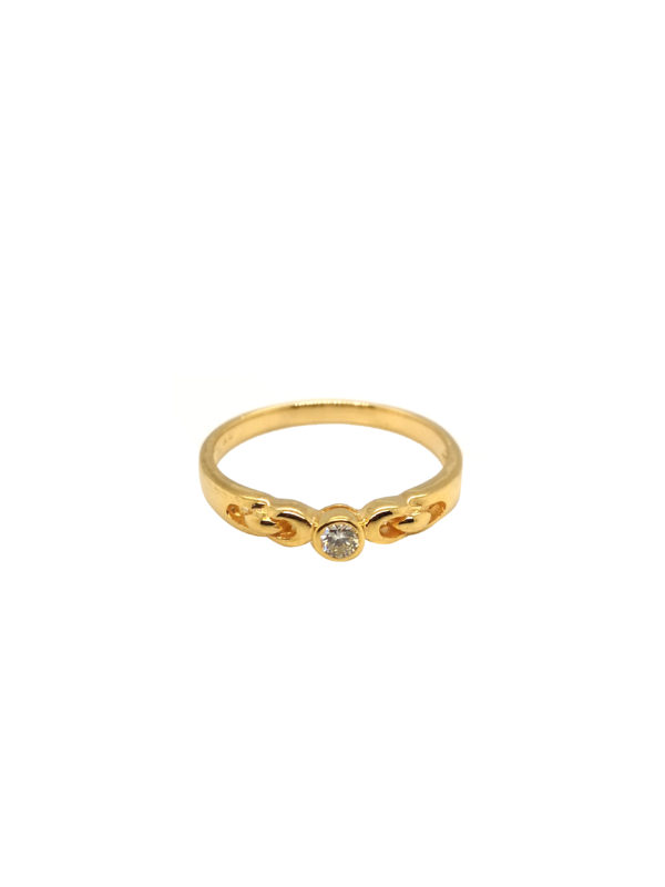 18K Yellow Gold Diamond Ring