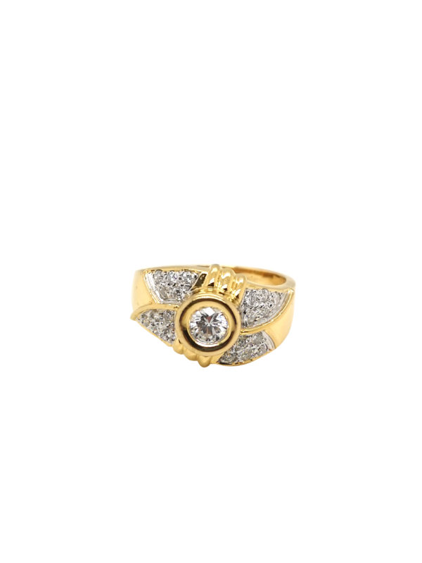 18K Yellow Gold Diamond Ring