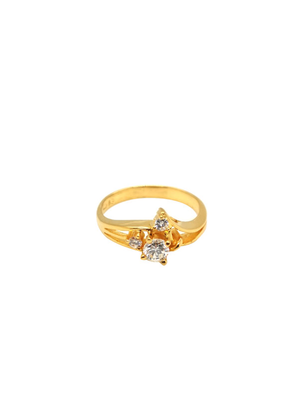 20K Yellow Gold Diamond Ring