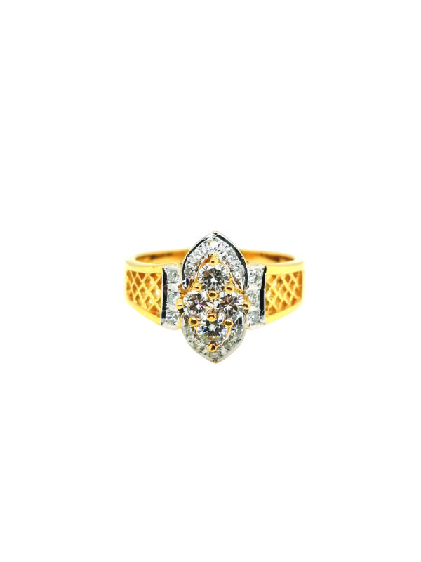 20K Yellow Gold Diamond Ring