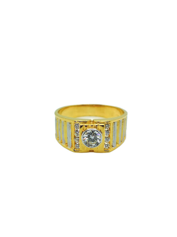 20K Yellow Gold Diamond Ring