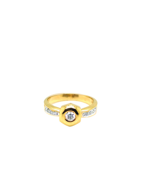 18K Yellow Gold Diamond Ring