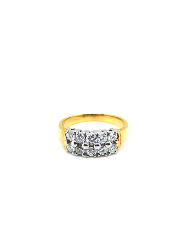 20K Yellow Gold Diamond Ring