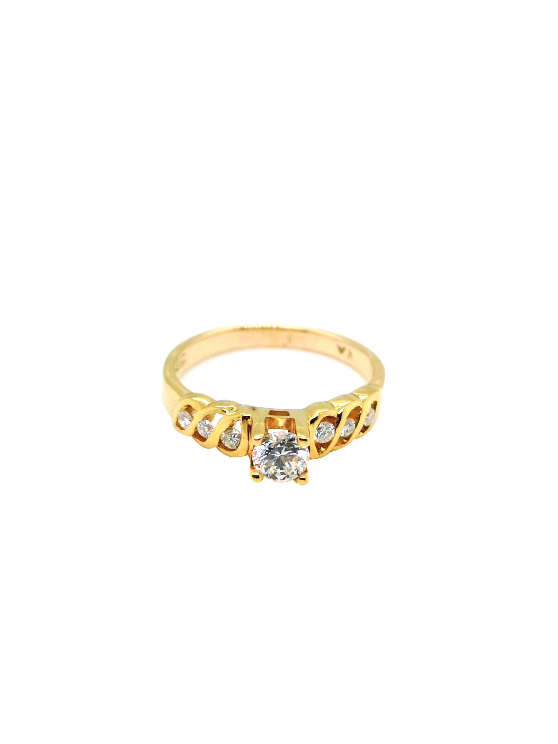 18K Yellow Gold Diamond Ring - ValueMax Jewellery