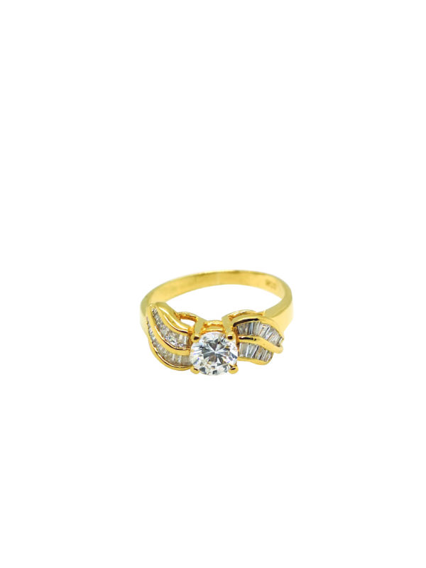 20K Yellow Gold Diamond Ring