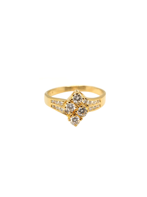 20K Yellow Gold Diamond Ring