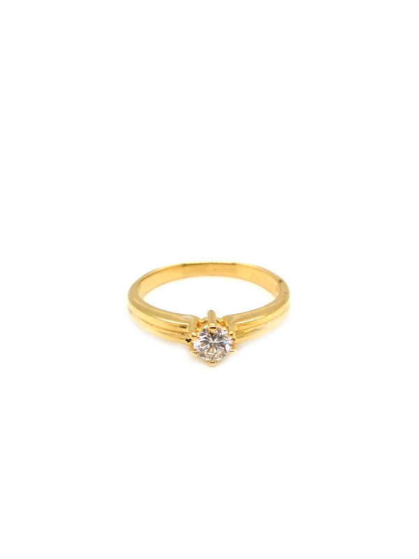 18K Yellow Gold Diamond Ring