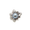 18K White Gold Diamond Pearl Ring