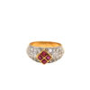 18K Yellow Gold Ruby Diamond Ring