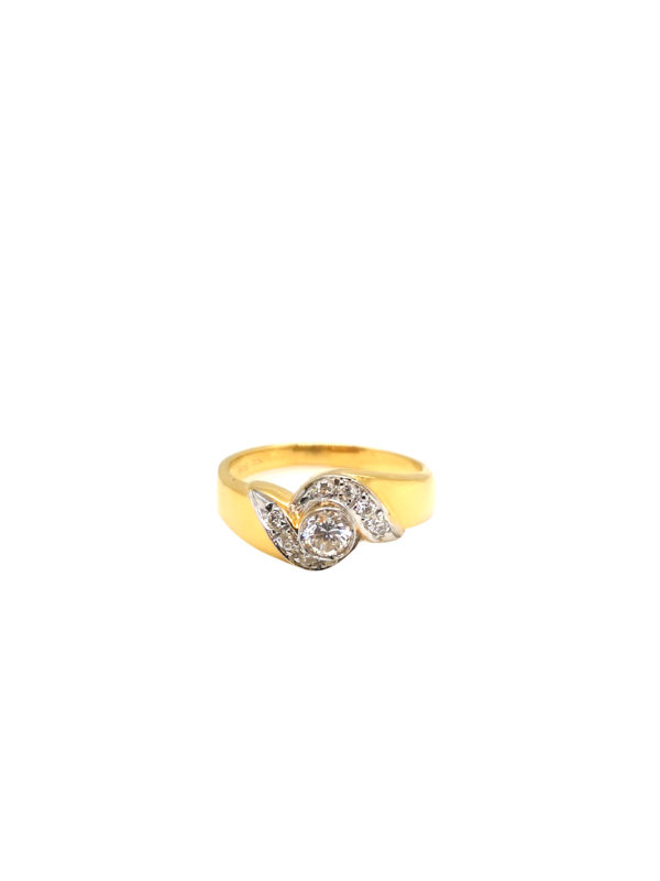 22K Yellow Gold Diamond Ring