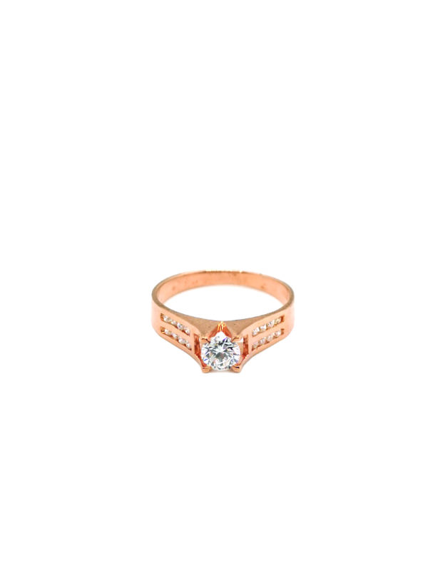 20K Rose Gold Diamond Ring