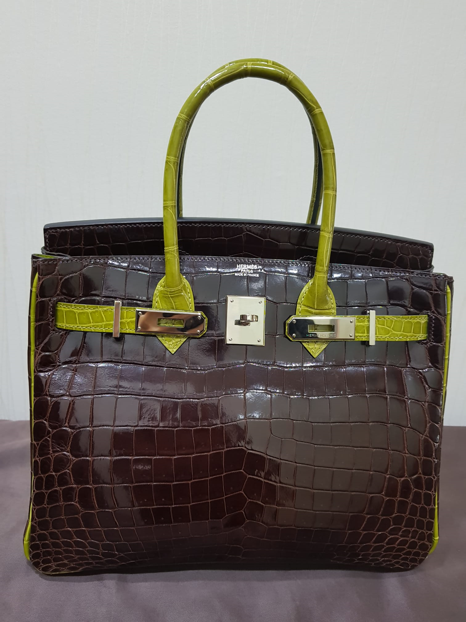 Green crocodile birkin discount bag