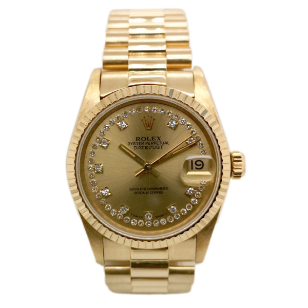 18K Yellow Gold Datejust Diamond Watch