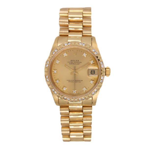 18K Yellow Gold Rolex Datejust Diamond 68278