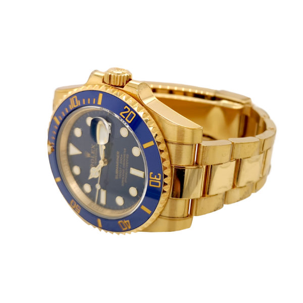 18K YG Rolex Submariner 116618LB Right View